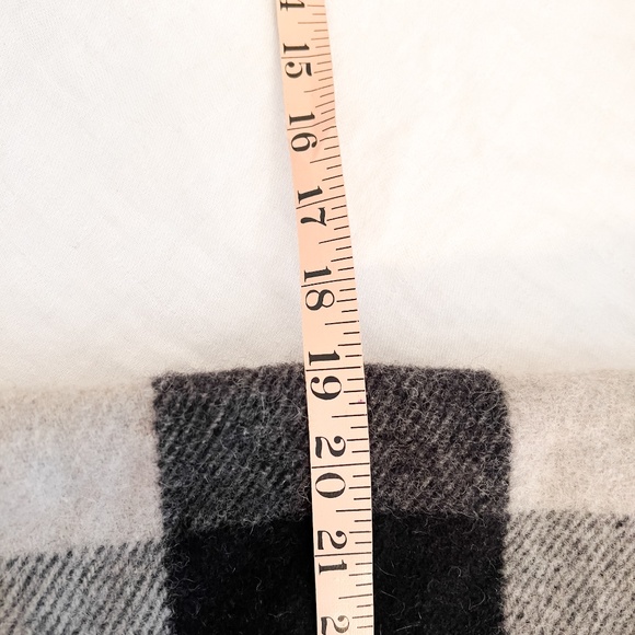 Patrick King Merino Wool Keri Tartan Crossbody Messenger Bag - Black White Plaid - Picture 9 of 9